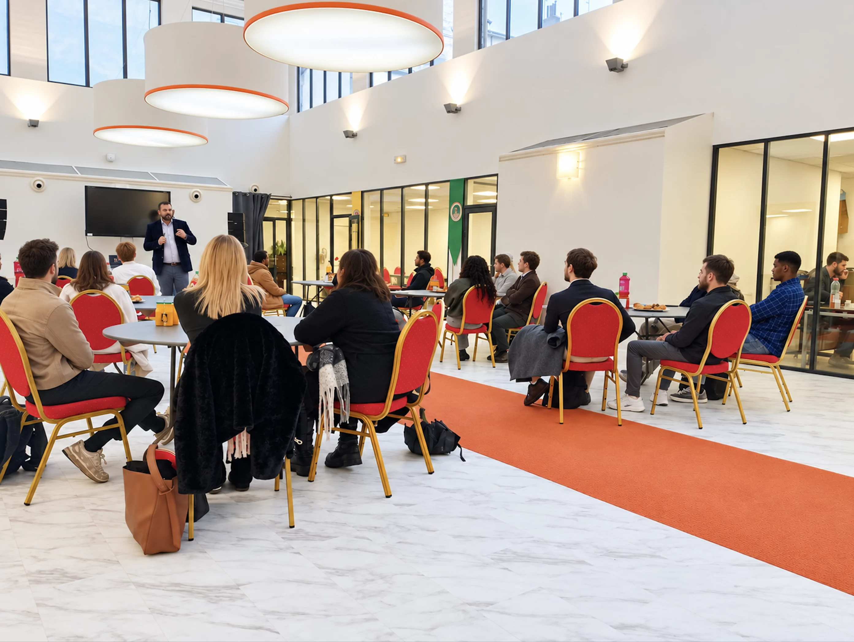 Séminaire étudiant dans les locaux de l'École de Commerce de Lyon, campus Charité